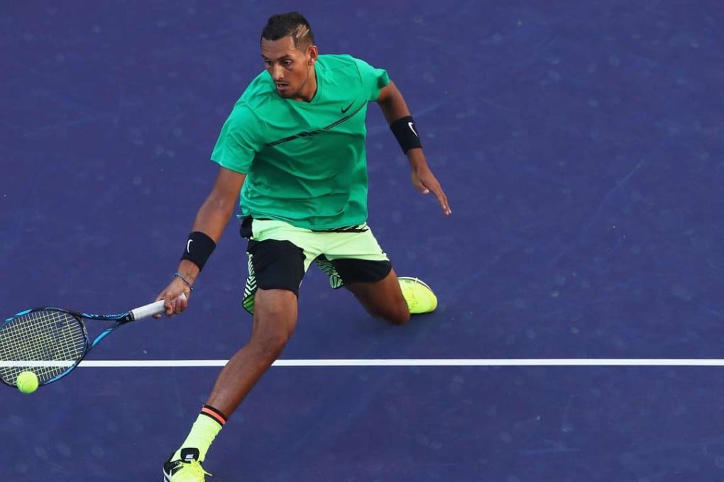 Nick Kyrgios stunned world number two Novak Djokovic to progress to the quarter-finals of the Indian Wells Masters. Photo: AFP