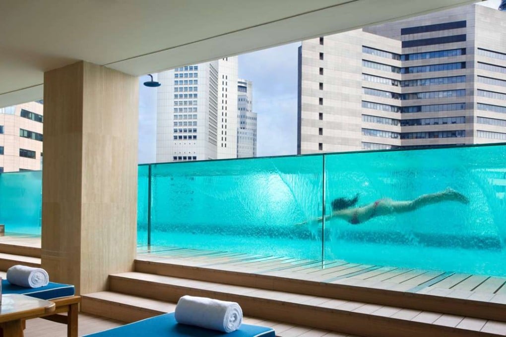 The pool at Ascott Raffles Place.