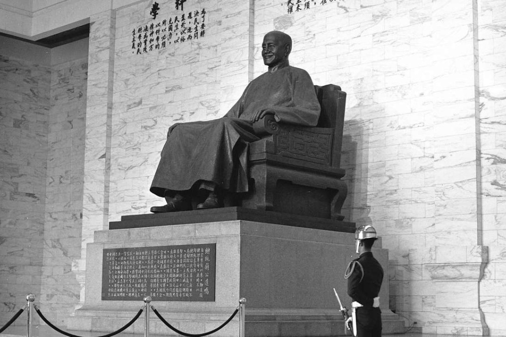 A statue of the former president of the Republic of China at the Chiang Kai-shek Memorial Hall, in Taipei. Picture: SCMP
