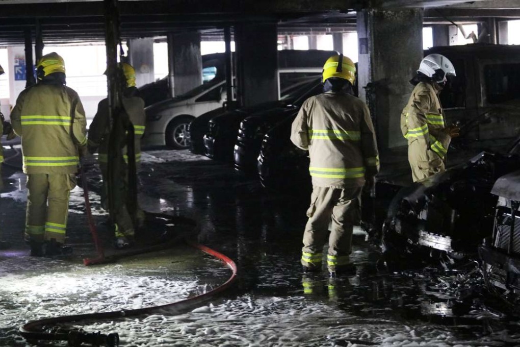 The fire left at least seven vehicles damaged. Photo: Felix Wong