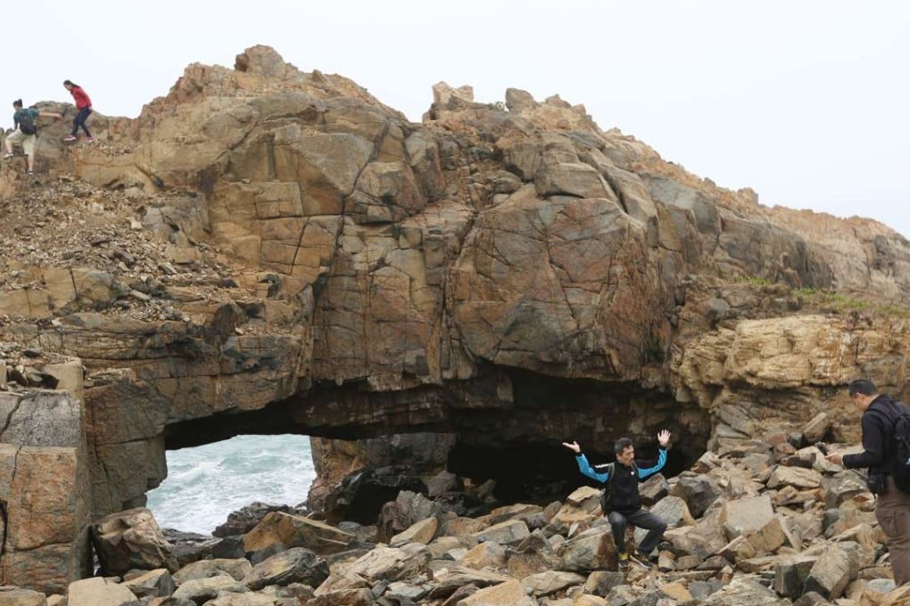 Visitors at the Cape D'Auguilar marine reserve on the southeastern tip of Hong Kong Island. Photo: Xiaomei Chen