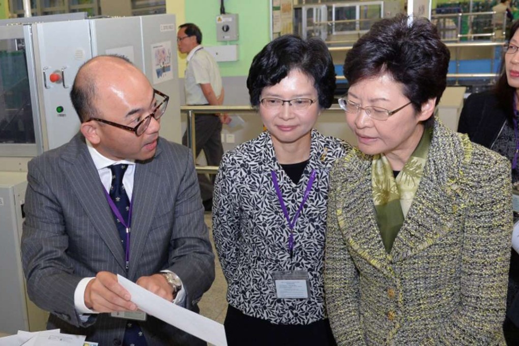 Internet users are quick to point out that Jessie Ting (second from left), who will lead the new Office of the Chief Executive-Elect, resembles Carrie Lam. Photo: GIS