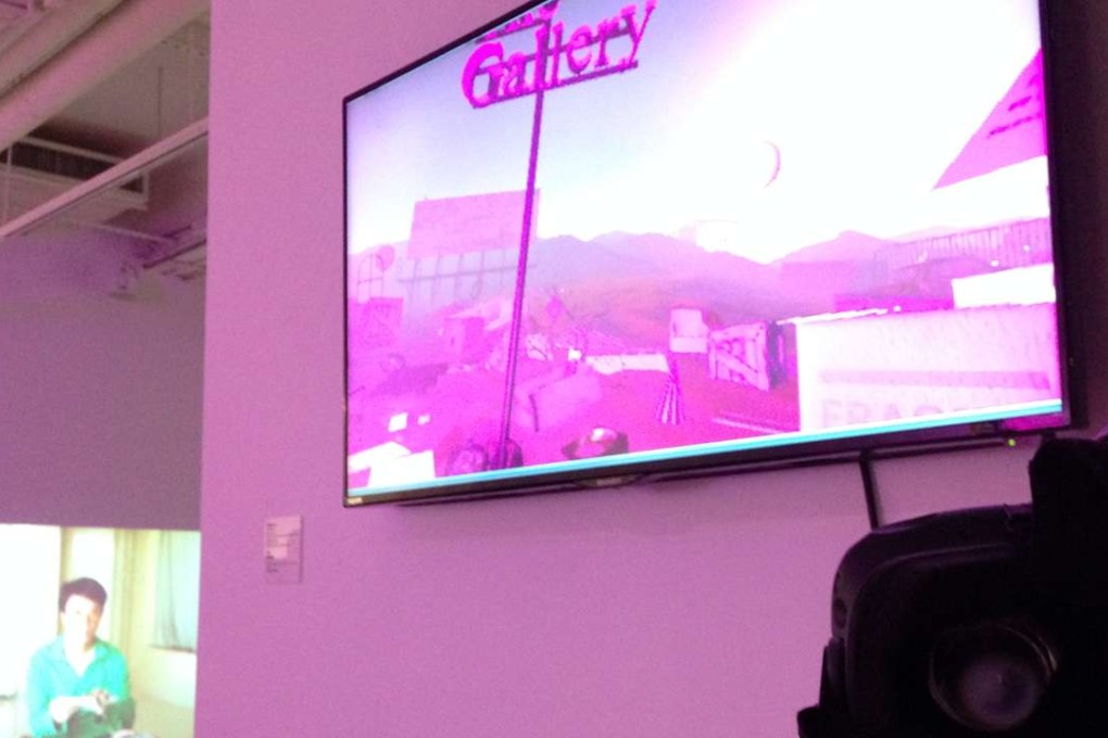 The Gallery (2014-ongoing), a virtual gallery designed by Wang Xin that features in the “.com/.cn” show. Photo: Enid Tsui