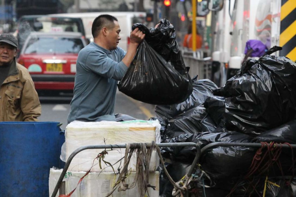 Households will be charged through the purchases of nine designated rubbish bags of different volumes – ranging from three litres to 100 litres. Photo: Edward Wong