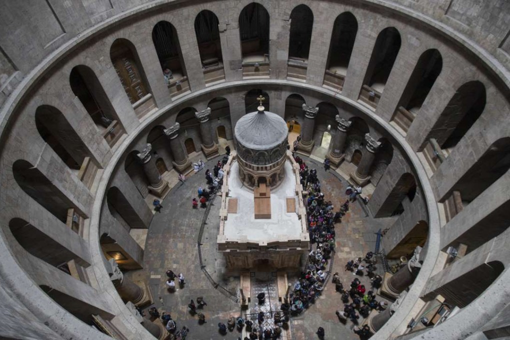 People line to visit the renovated shrine in Jerusalem. Photo: AP