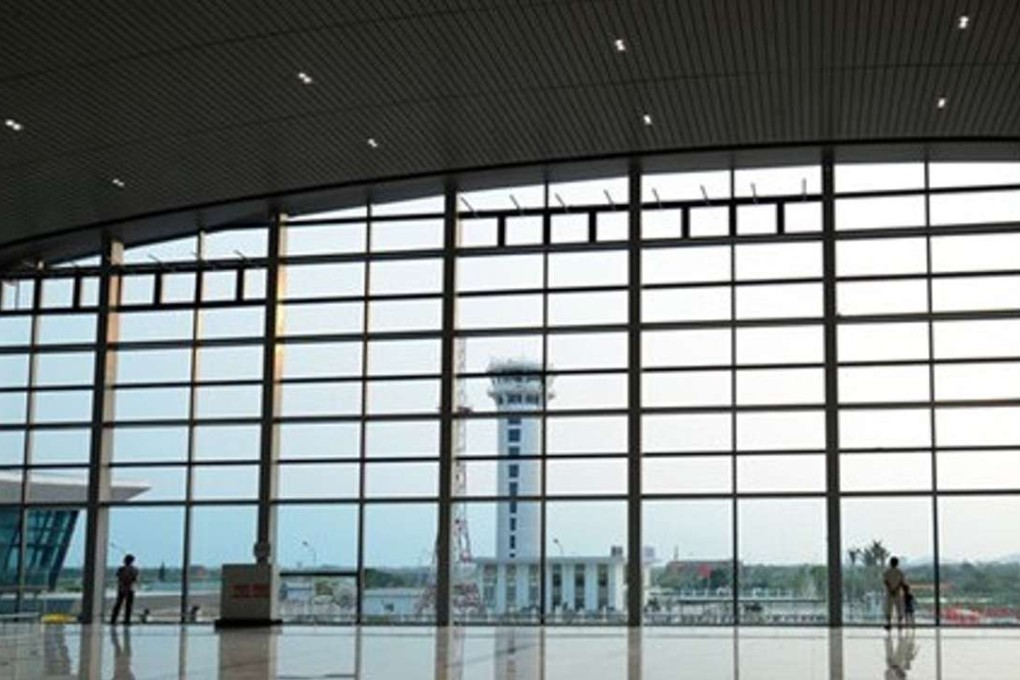 The control tower is seen through the windows of the departure hall at Cat Bi international airport. Photo: Voice of Vietnam
