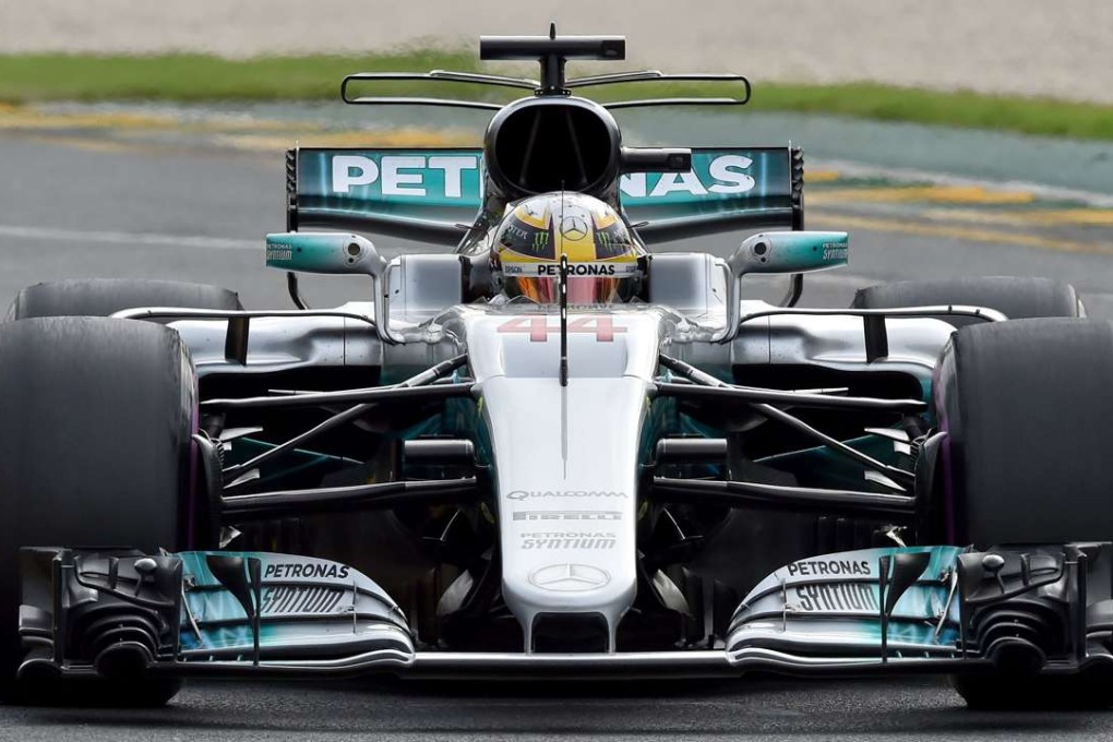 Mercedes’ British driver Lewis Hamilton finished on top in both practice session on day one of the new F1 season. Photo: AFP