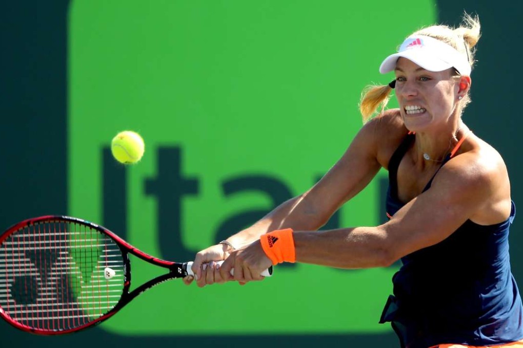 Angelique Kerber forced her way past Japan’s Risa Ozaki to make the quarter-finals in Miami. Photo: AFP