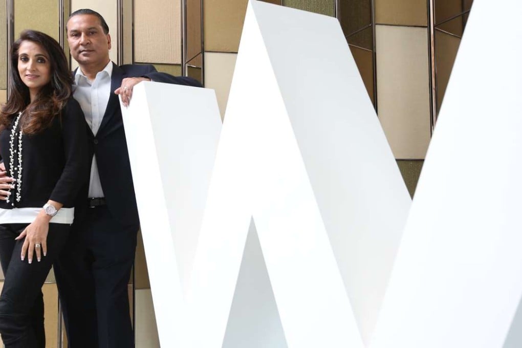 Roshni and Harry Mohinani at W Hong Kong. Their company is building a new W Hotel in Spain set to open in 2021. Photo: Edward Wong