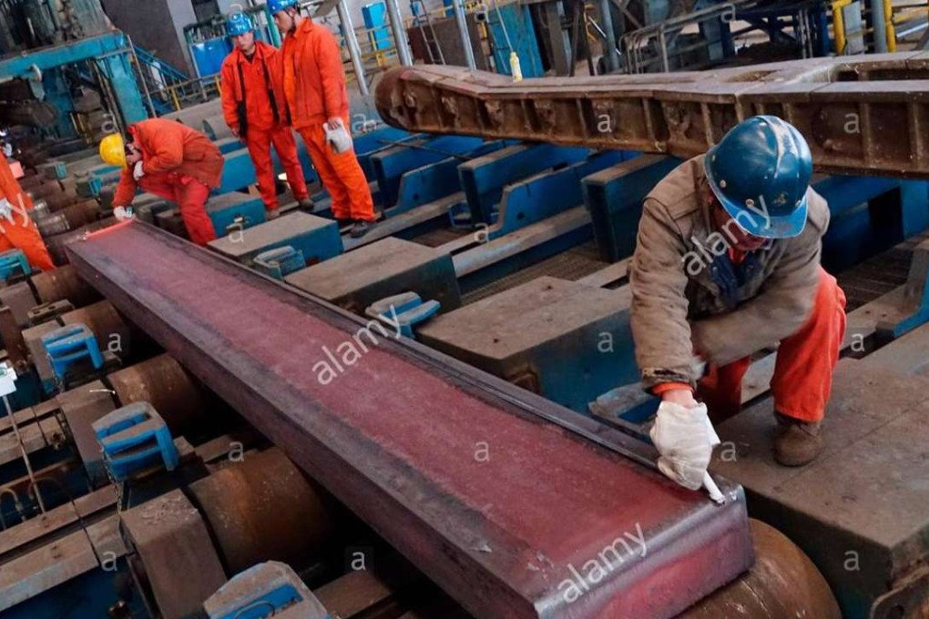Railway construction is a key element of the One Belt, One Road initiative, and steel mills, such as this one in Dalian, Liaoning, will play an important part in the strategy. Photo: Alamy