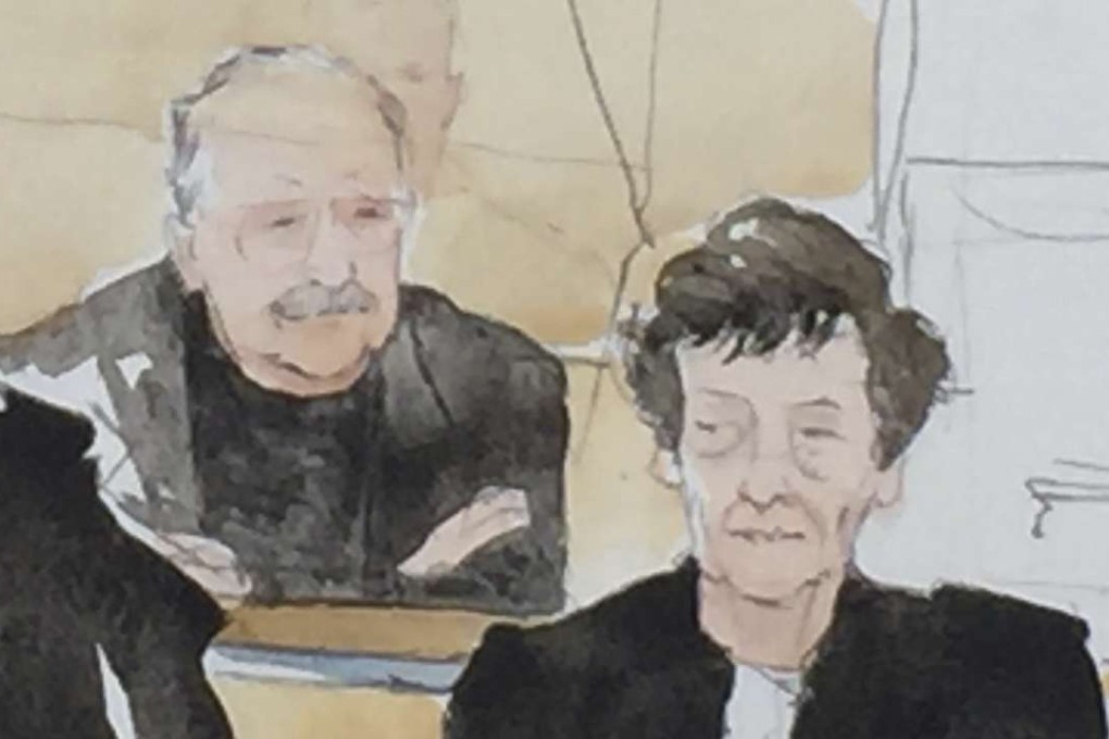 A courtroom sketch of Carlos and his lawyer, Isabelle Coutant-Peyre. Photo: AP