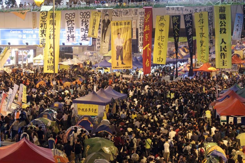 The Occupy protests in Hong Kong lasted 79 days in 2014. Photo: Dickson Lee