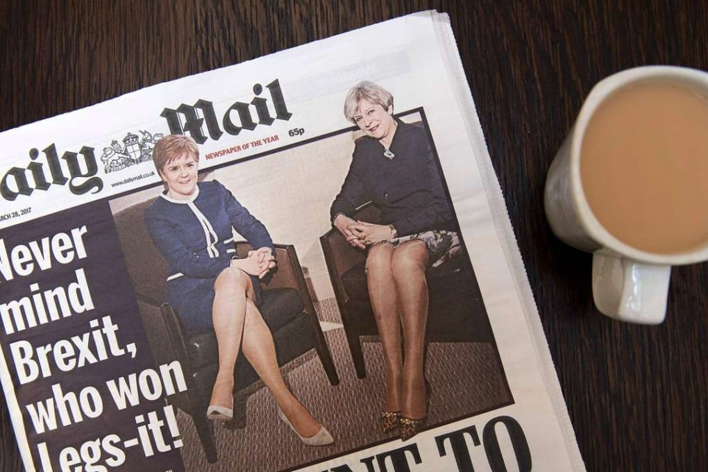 Critics are lining up to lambast the Daily Mail over its 'Legs-it' front page. Photo: AFP