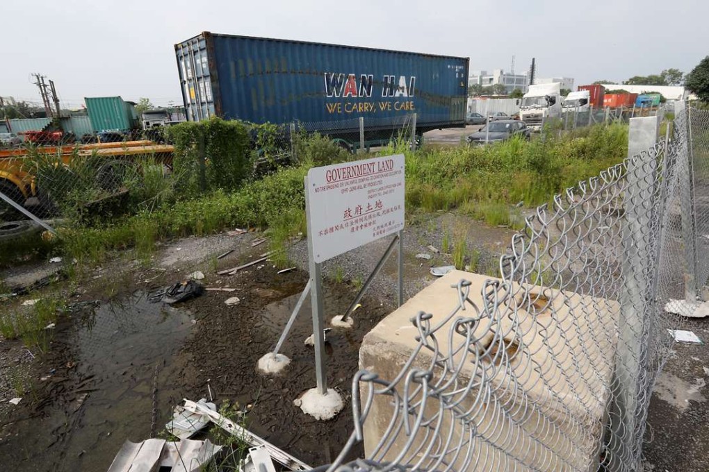 A public housing project proposed on a 3.8-hectare brownfield site in Wang Chau in Yuen Long owned by rural strongman Tsang Shu-wo was taken back by the government after opposition from rural leaders. Photo: Edward Wong