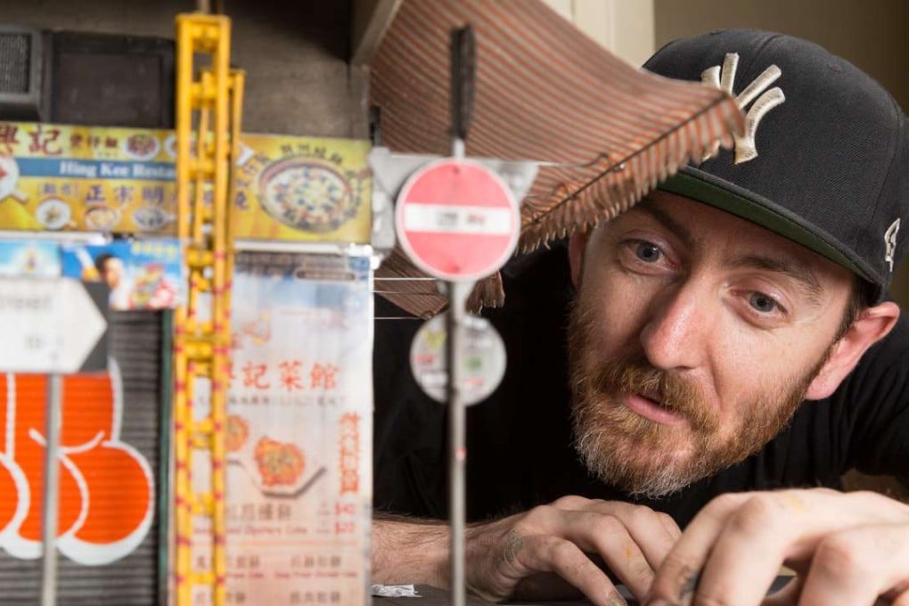 Australian artist Joshua Smith used Google Maps street view and information from his Instagram fans to build a model of a Kowloon building. Photo: Andrew Beveridge/ASBCreative.com