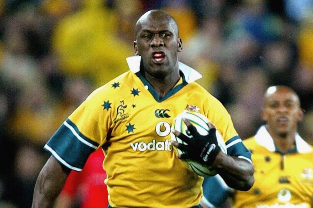 Wendell Sailor on the move for the Wallabies in 2003. Photo: AFP
