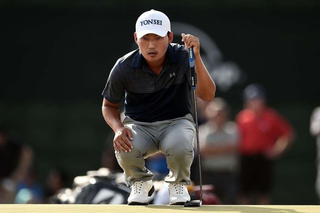 Kang Sung-hoon is on top at the Houston Open. Photo: AFP