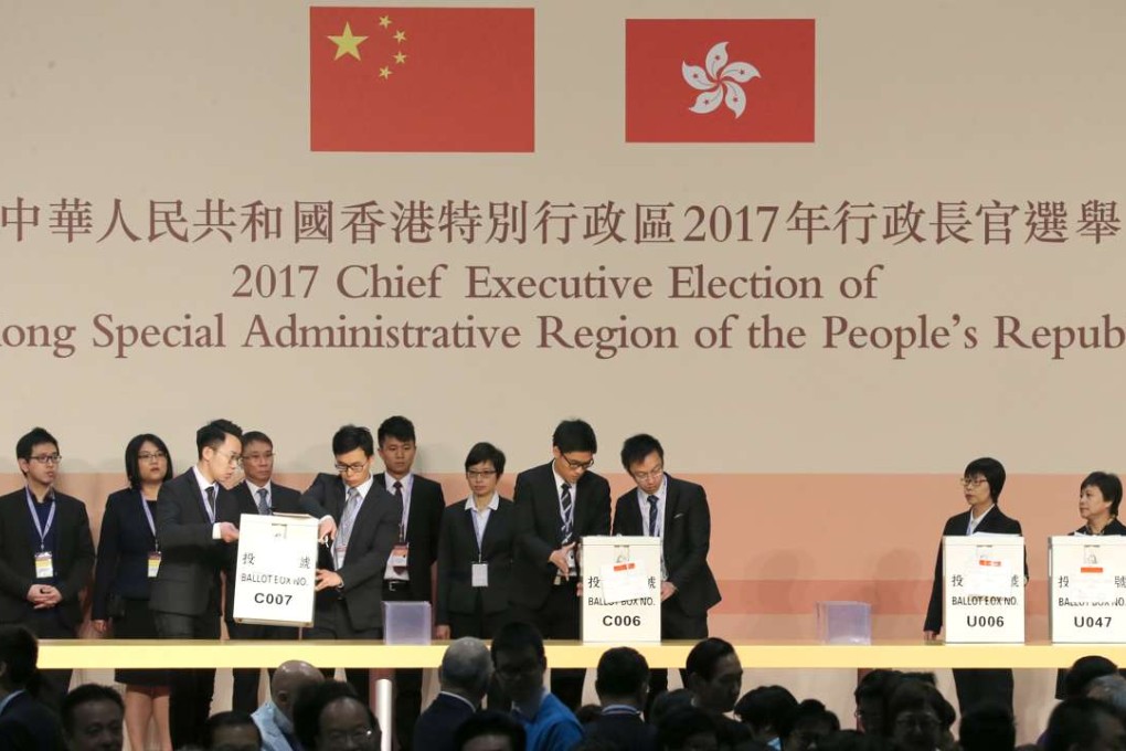 The voter data was taken around the time the chief executive poll was under way. Photo: Sam Tsang