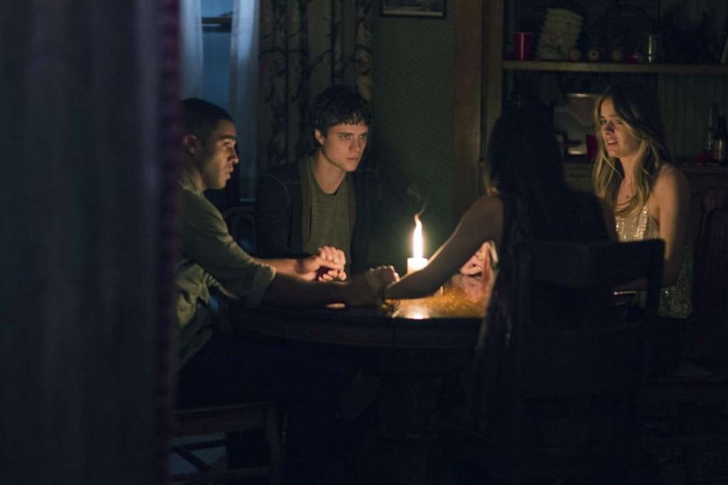 (From left) Lucien Laviscount, Douglas Smith, Jenna Kanell and Cressida Bonas in The Bye Bye Man (category: IIB), directed by Stacy Title.