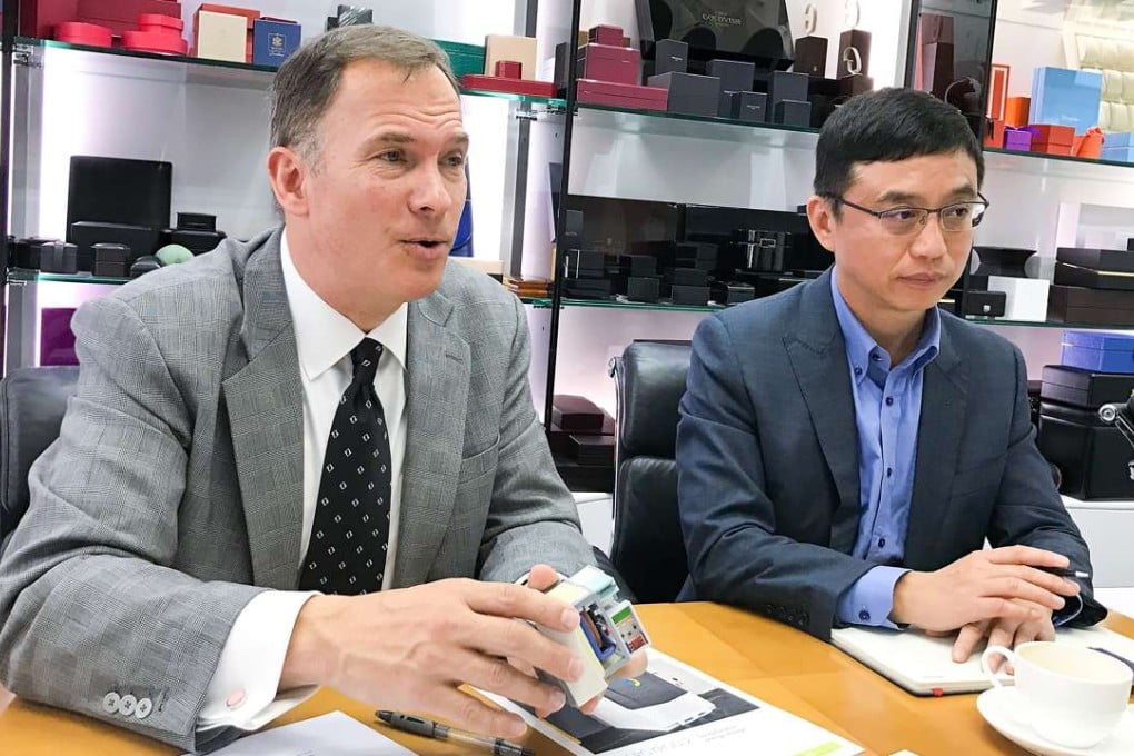 Primus Power CEO Tom Stepien (left) and Success Dragon International CEO Daniel Jiang Dan. Photo: Eric Ng