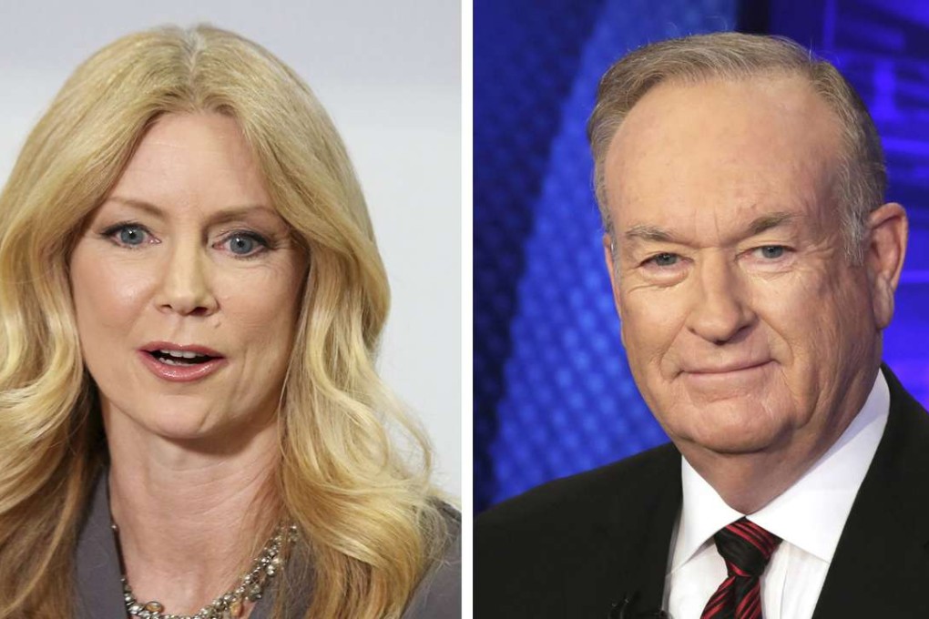 In this combination photo, former Fox News contributor Wendy Walsh, left, appears at a news conference in the Woodland Hills section of Los Angeles on Monday, and Fox News personality Bill O'Reilly appears on the set of his show, The O'Reilly Factor. Walsh says she lost a segment on the show after she refused to go to O'Reilly's bedroom following a 2013 dinner in Los Angeles. Photo: AP