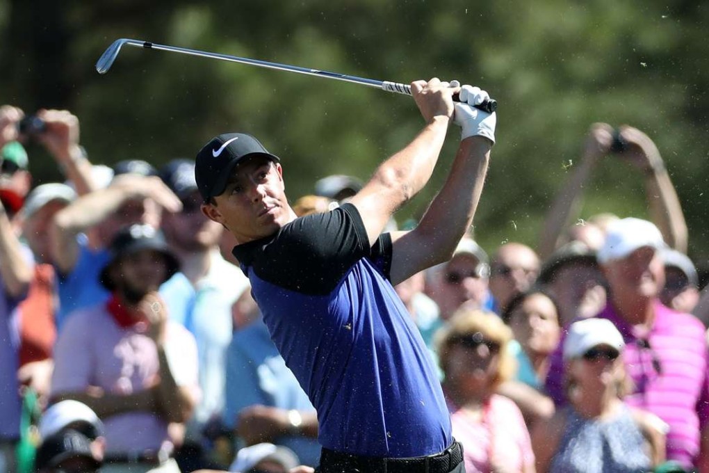 Rory McIlroy plays a shot during a practice round prior to the start of the 2017 Masters. Photo: AFP