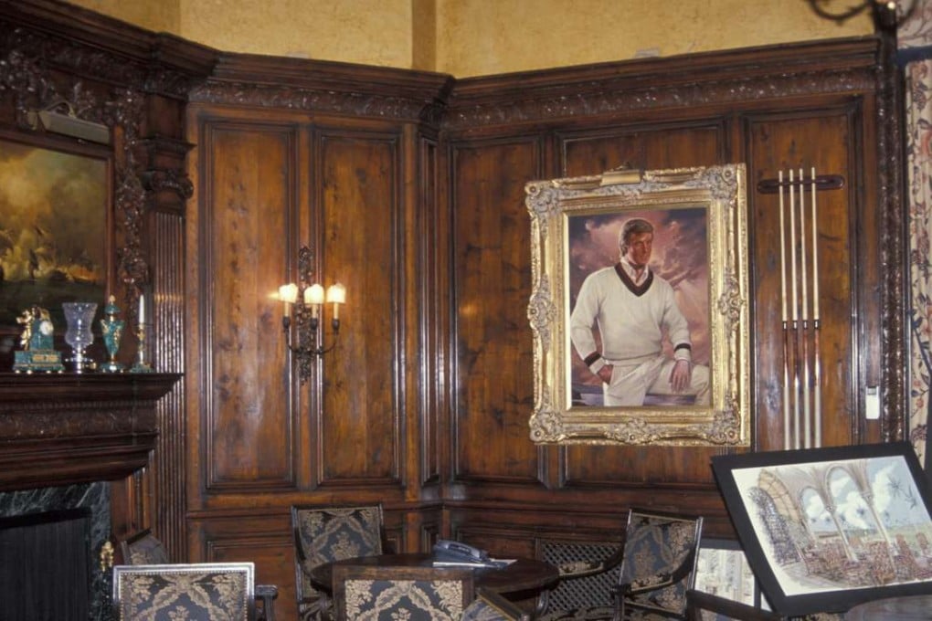 A portrait of a young Donald Trump is displayed in one of the rooms in Trump’s Mar-a-Lago estate in Palm Beach, Florida. Photo: Ron Galella, Ltd./WireImage