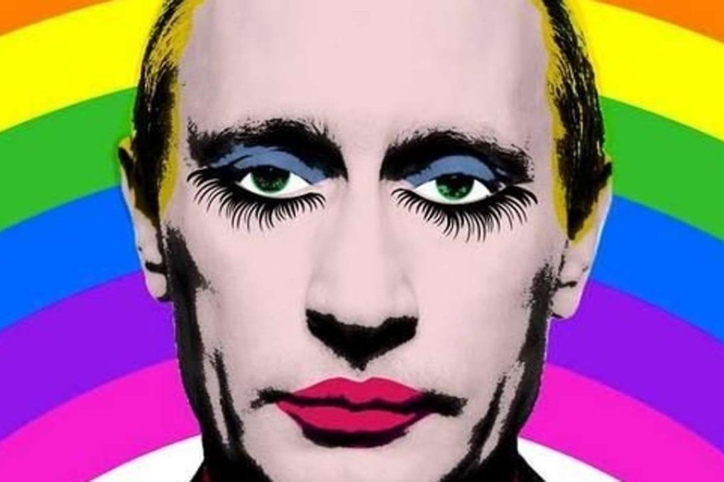 Is this the image of Vladimir Putin as a possibly gay clown that Russia has now banned? Photo: Supplied