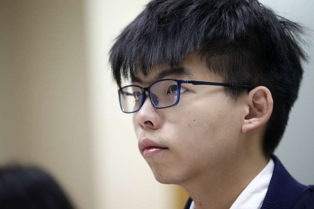 Pro-democracy activist Joshua Wong attends a press conference in Taipei this week. Wong has called on US President Donald Trump to scold President Xi Jinping over human rights violations in Hong Kong when the two leaders meet this week. Photo: EPA