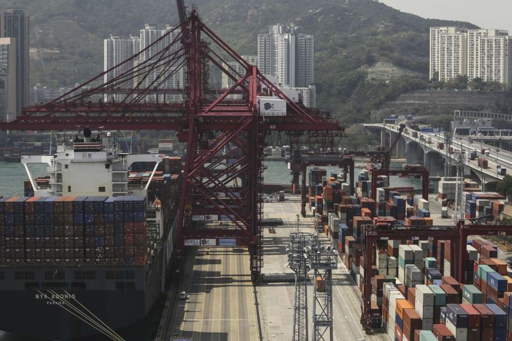 Containers at the Modern Terminals and Container Port, Hong Kong on February 28, 2017. Photo: Jonathan Wong