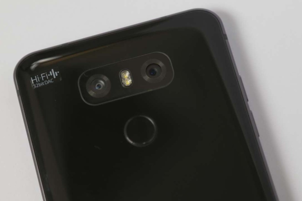 The dual-lens camera of the LG G6 mobile phone, the most expensive of the three we tried. Photo: Antony Dickson