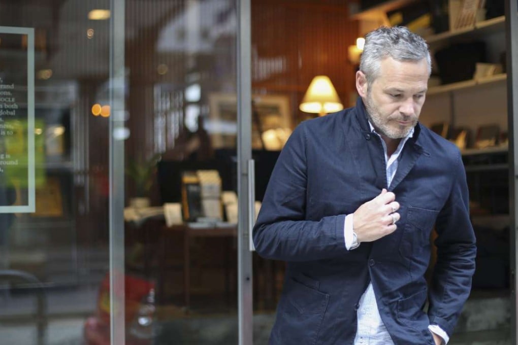 Tyler Brûlé at the Monocle Hong Kong office and shop at 1 St Francis Yard, Wan Chai. Picture: Nora Tam