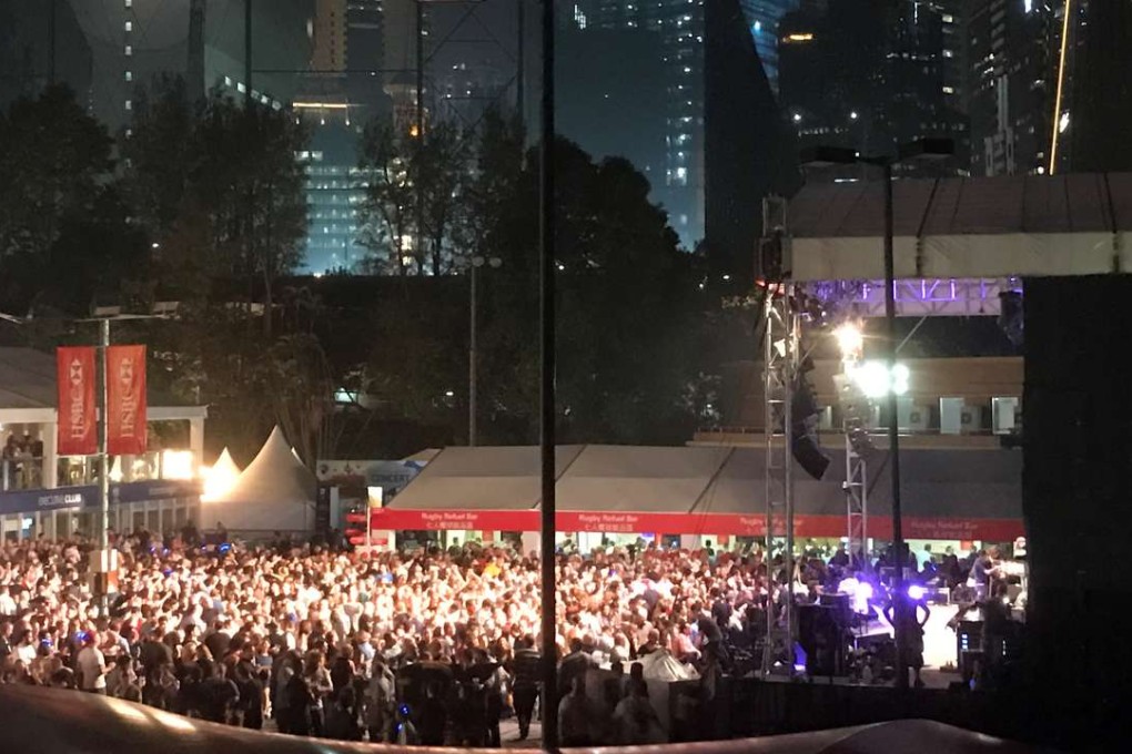 A large crowd gather to see Madness kick off the Sevens weekend. Photos: Handout