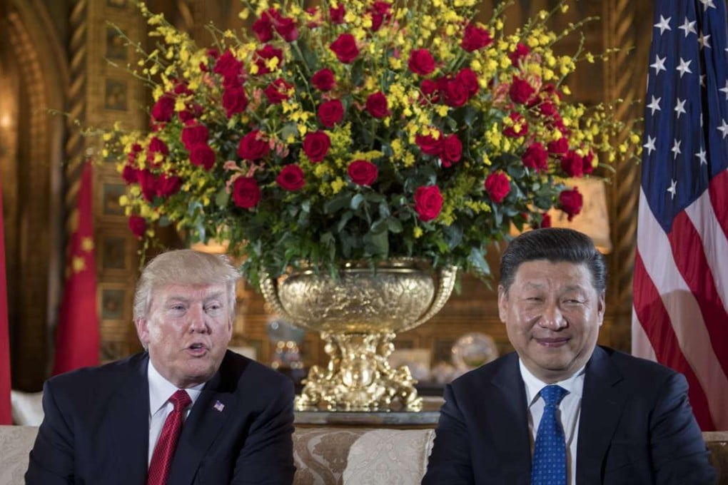 US President Donald Trump and Chinese President Xi Jinping at the Mar-a-Lago estate in West Palm Beach, Florida. Photo: AFP