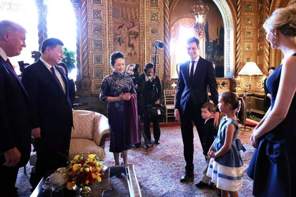 Trump’s grandchildren sing to Xi and his wife in Chinese. Photo: China News Service