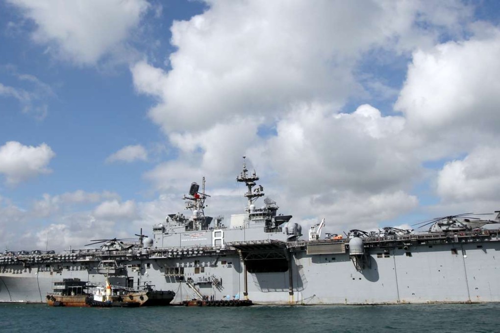 USS Makin Island arrives at Hong Kong. Photo: David Wong