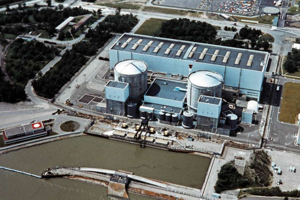 File picture taken in August 1980 shows an aerial view of the Nuclear power plant in Fessenheim. Photo: AFP