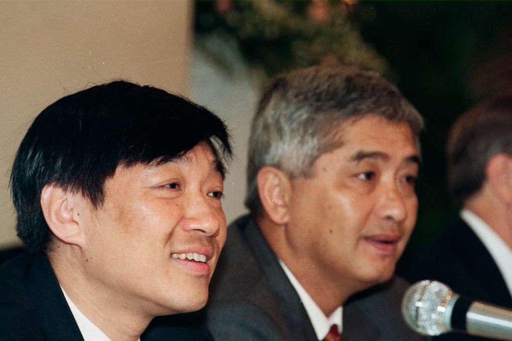 Citic’s former managing director Henry Fan Hung-ling and former chairman Larry Yung Chi-kin during a company event in 1995.