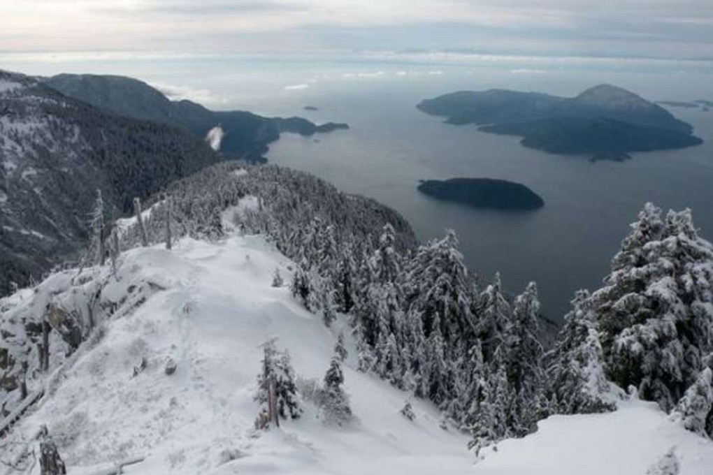 The view from snowy Mount Harvey near Vancouver, where five hikers have been killed. Photo: Wikimapia