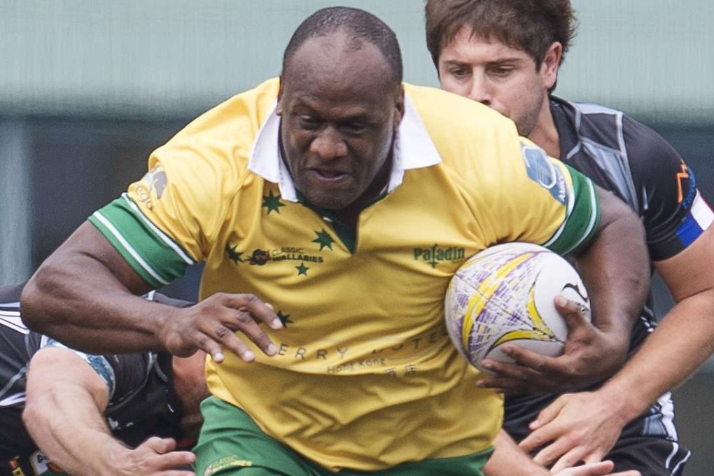 Wendell Sailor cuts a formidable figure playing for the Classic Wallabies at the 2017 GFI HKFC 10s. Photo: Power Sport Images