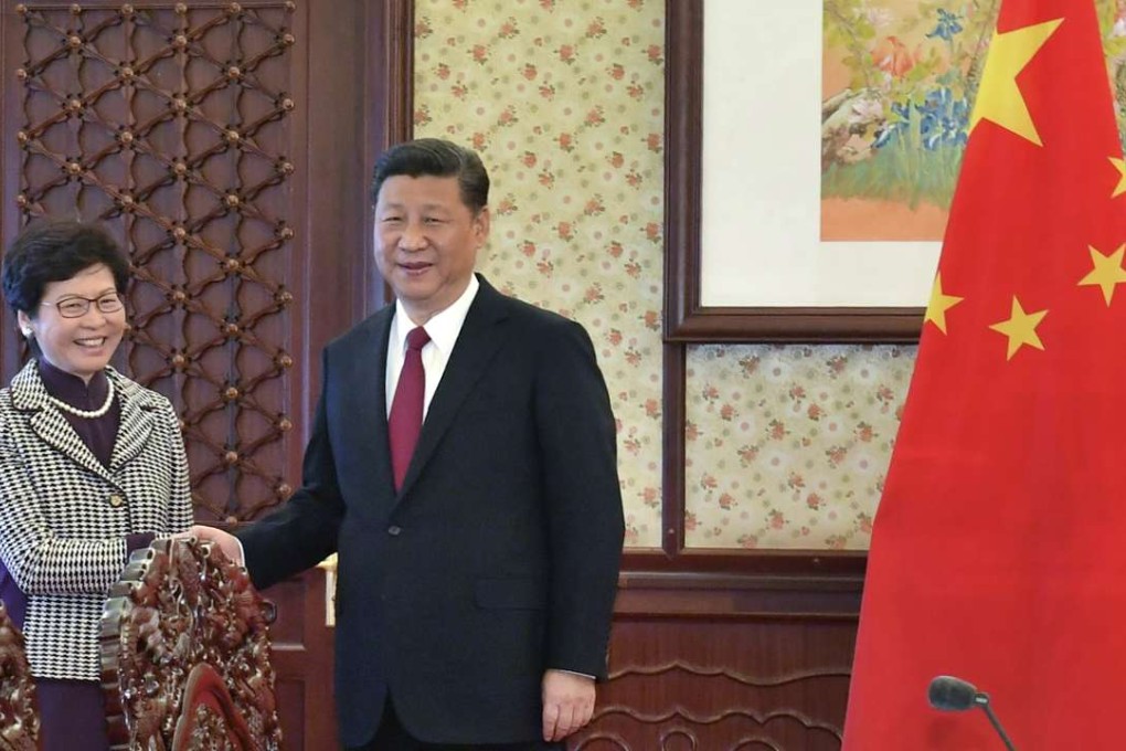 Chief executive-elect Carrie Lam meets President Xi Jinping in Beijing. Photo: ISD