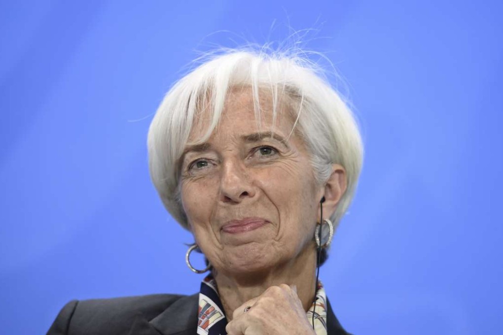 The director of the International Monetary Fund (IMF), Christine Lagarde, during a joint press conference of the leaders of international economy and financial organisations in Berlin, Germany, where she said the outlook appears more favourable in 2017. Photo: EPA