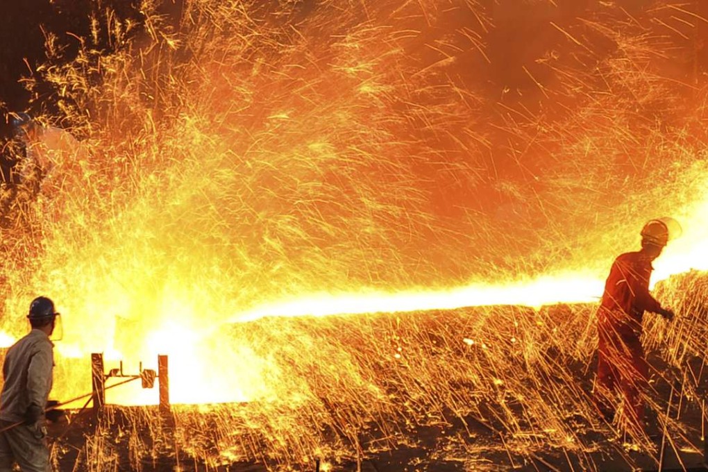 China’s producer price index rose 7.6 per cent in March from a year earlier, slightly below the 7.8 per cent gain in February. Photo: Reuters