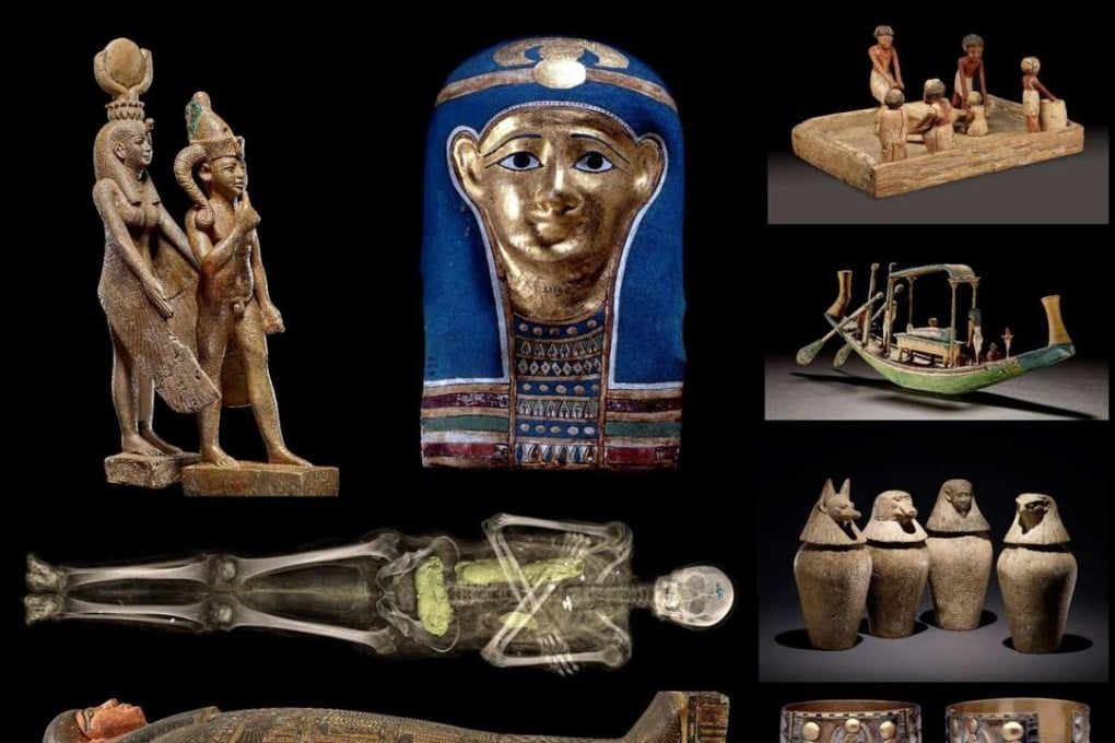 Some of the Egyptian artefacts that will go on display in the Science Museum. Photo: LCSD