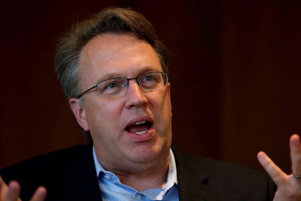 San Francisco Federal Reserve President John Williams gestures as he said on Tuesday, April 11, 2017, that US rates may rise 3-4 times in 2017. Photo: Reuters