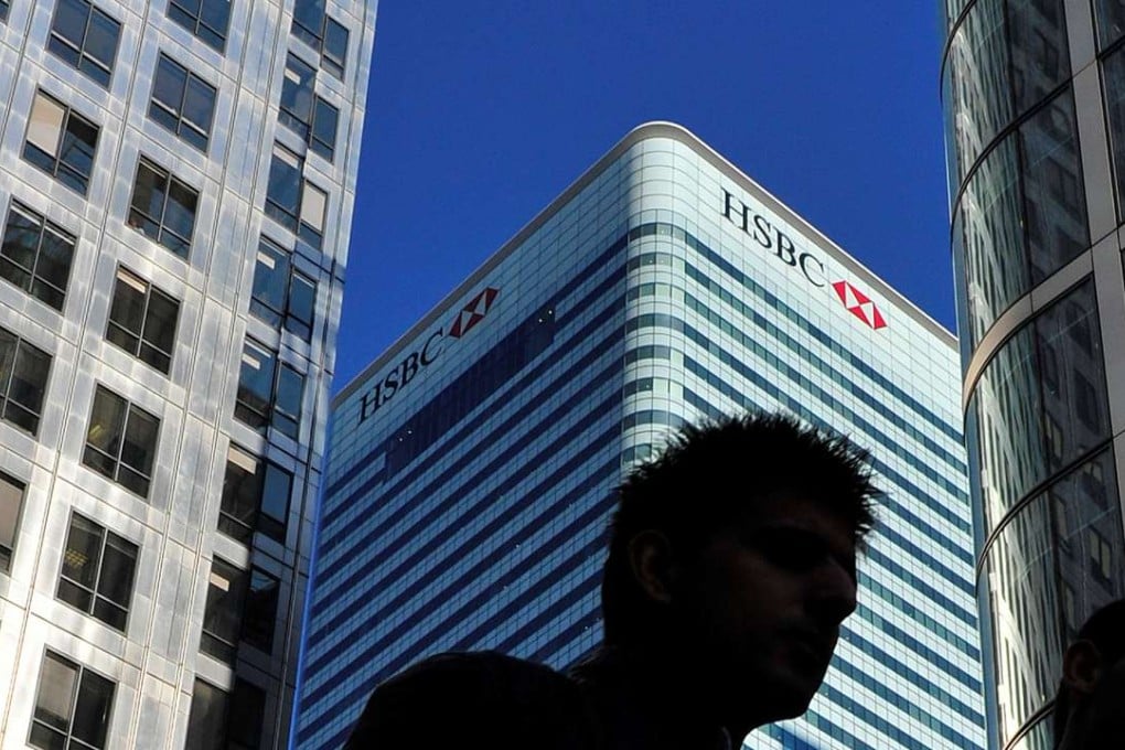 The HSBC headquarters building is seen in the Canary Wharf financial district in London, Britain, as the lender reported more companies are asking their business be transacted through Europe instead of London due to fears of a “hard” Brexit when the UK leaves the EU. Photo: Reuters