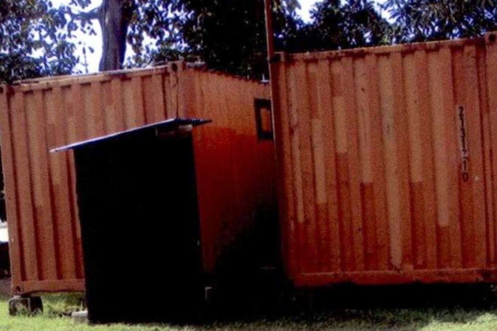 This image from a UN internal investigation dated November 19, 2007, shows shipping containers at the UN military base in Jacmel, Haiti, where a girl, 14, said she had sex with Sri Lankan soldiers in exchange for food and money, usually between US$1 and US$5. Photo: AP