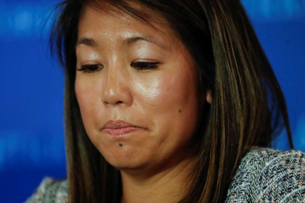 Crystal Dao Pepper, daughter of Dr. David Dao, the man violently dragged from a United Airlines plane , speaks during a news conference in Chicago, Illinois, as the family’a lawyers said a lawsuit will likely be filed against the airline over the incident. Photo: Reuters