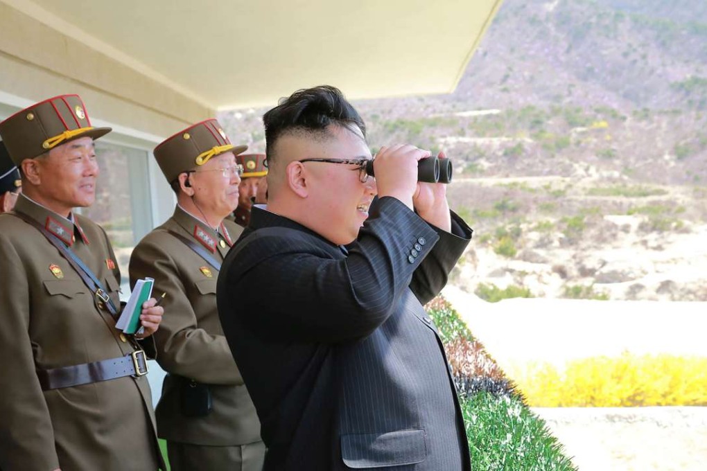 North Korean leader Kim Jong-un inspects a "Dropping and Target-striking Contest of KPA Special Operation Forces”. Kim has so far shown no signs of capitulation amid threats from the United States. Photo: AFP