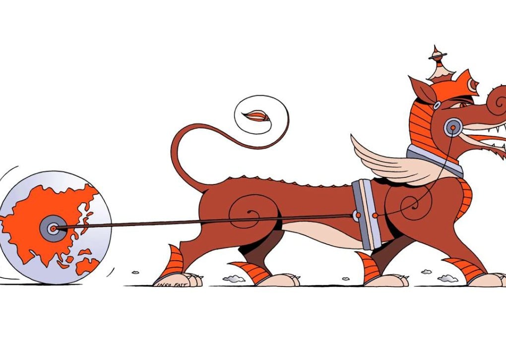 The forecasts of the emergence of an East-East corridor, in which goods are made and also sold in the East, are bolstered by two developments originating in Asia. The first is the Regional Comprehensive Economic Partnership; the second is the belt and road initiative. Illustration: Ingo Fast